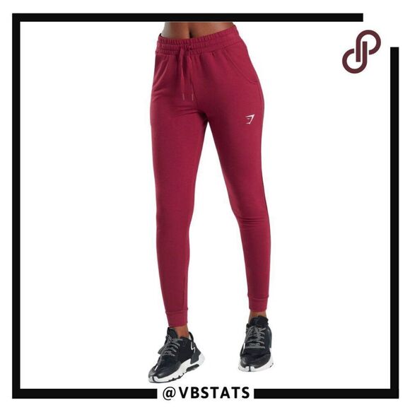 Gymshark Burgundy Joggers - Picture 1 of 13